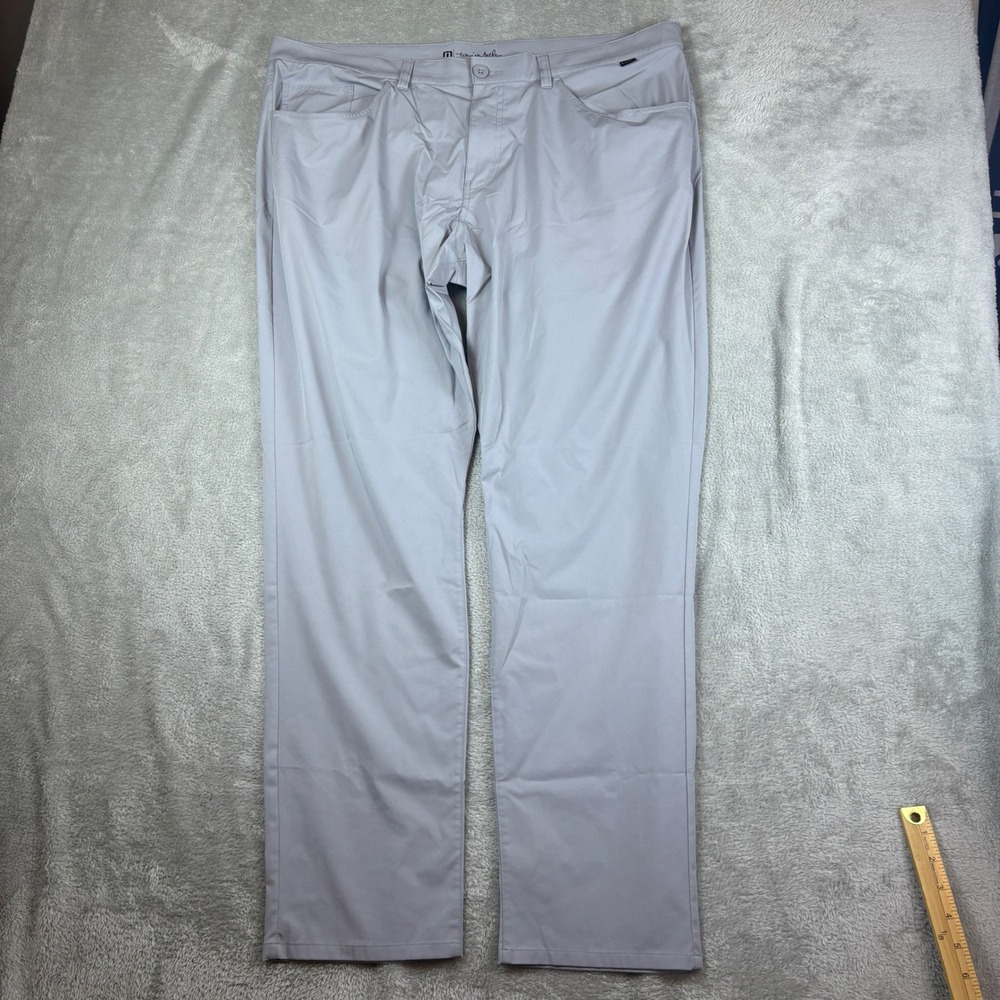 Travis Mathew Pants Mens 40 (Fits 42x32) Open to Air Performance Grey Stretch